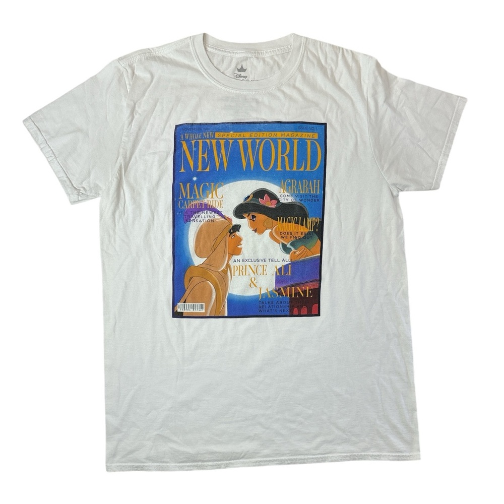 Disney Princess Women's New World Prince Ali & Jasmine Graphic T-Shirt Size 0X